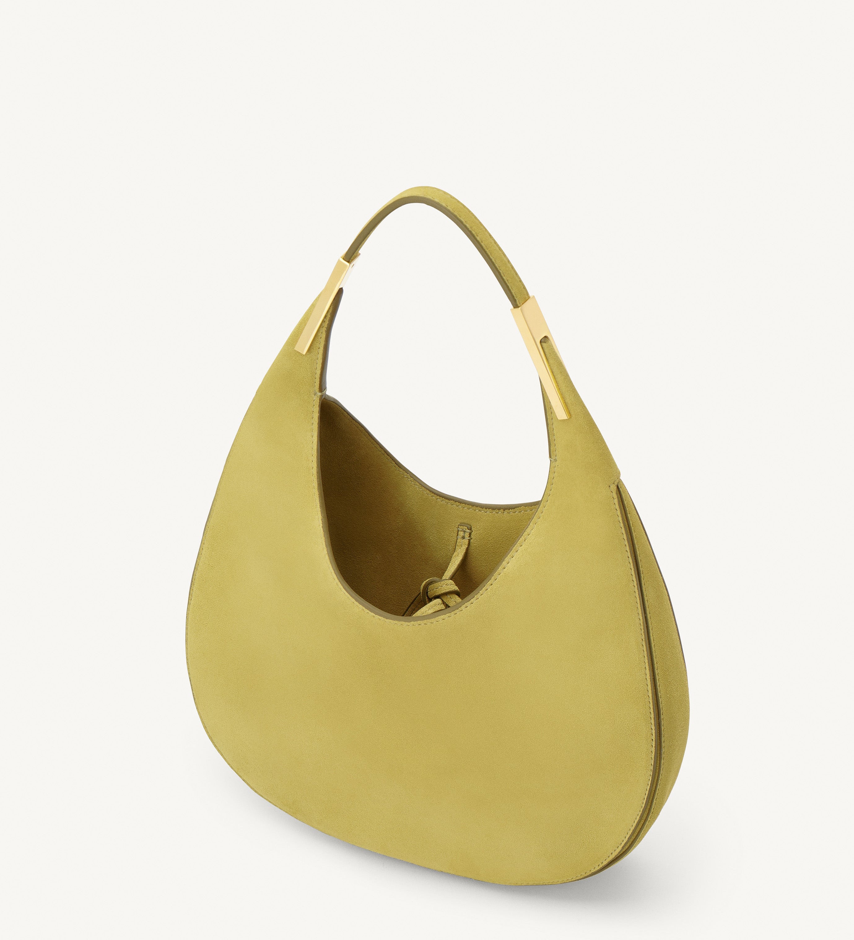 SAVETTE - Small Florence Hobo in Chartreuse Suede