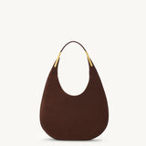 SAVETTE - Small Florence Hobo in Espresso Suede