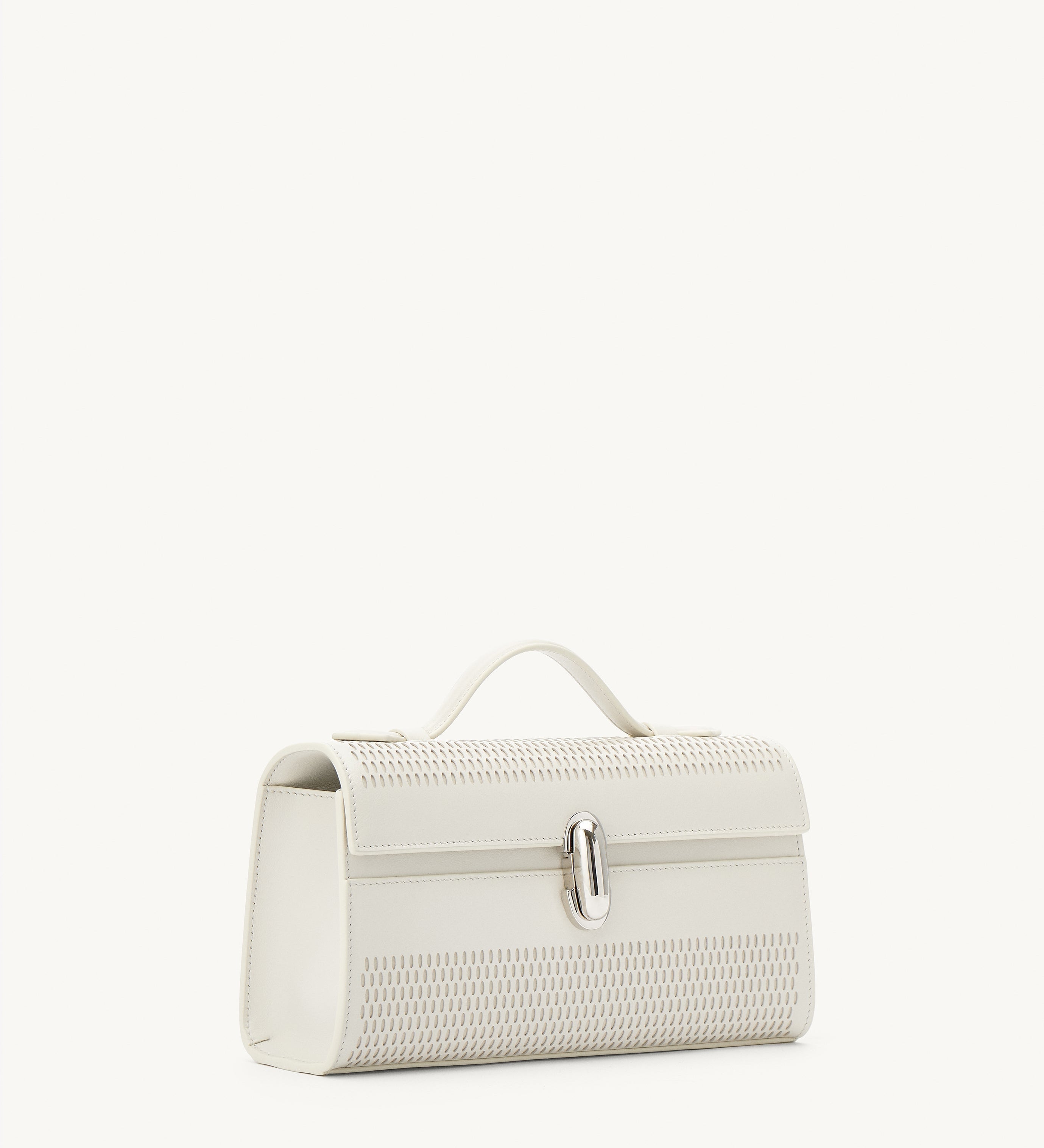 SAVETTE - Symmetry Pochette in Ivory Lasercut