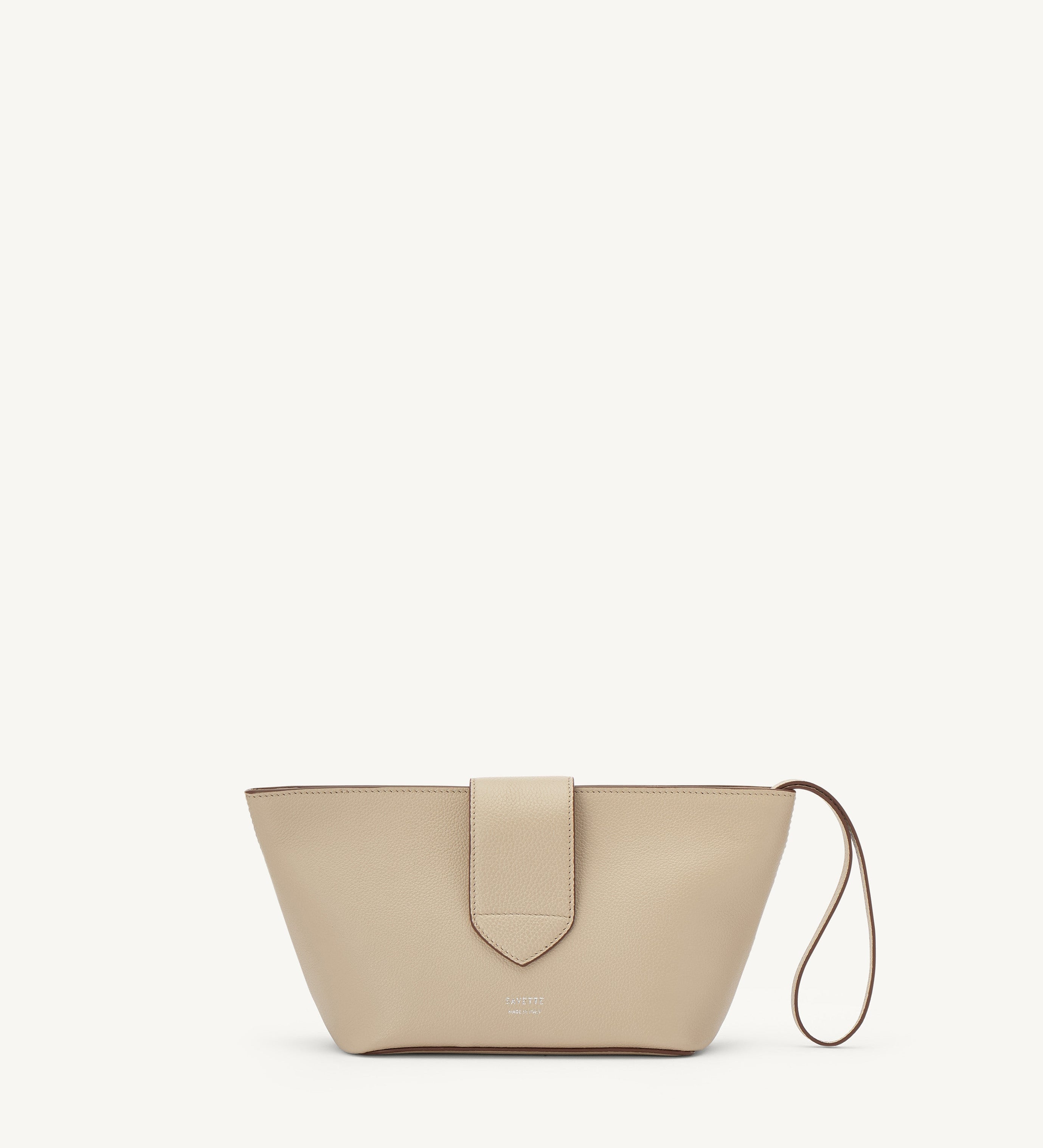 SAVETTE - Anello Pouch in Bone Grained Leather