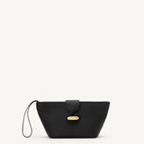 SAVETTE - Anello Pouch in Black Grained Leather