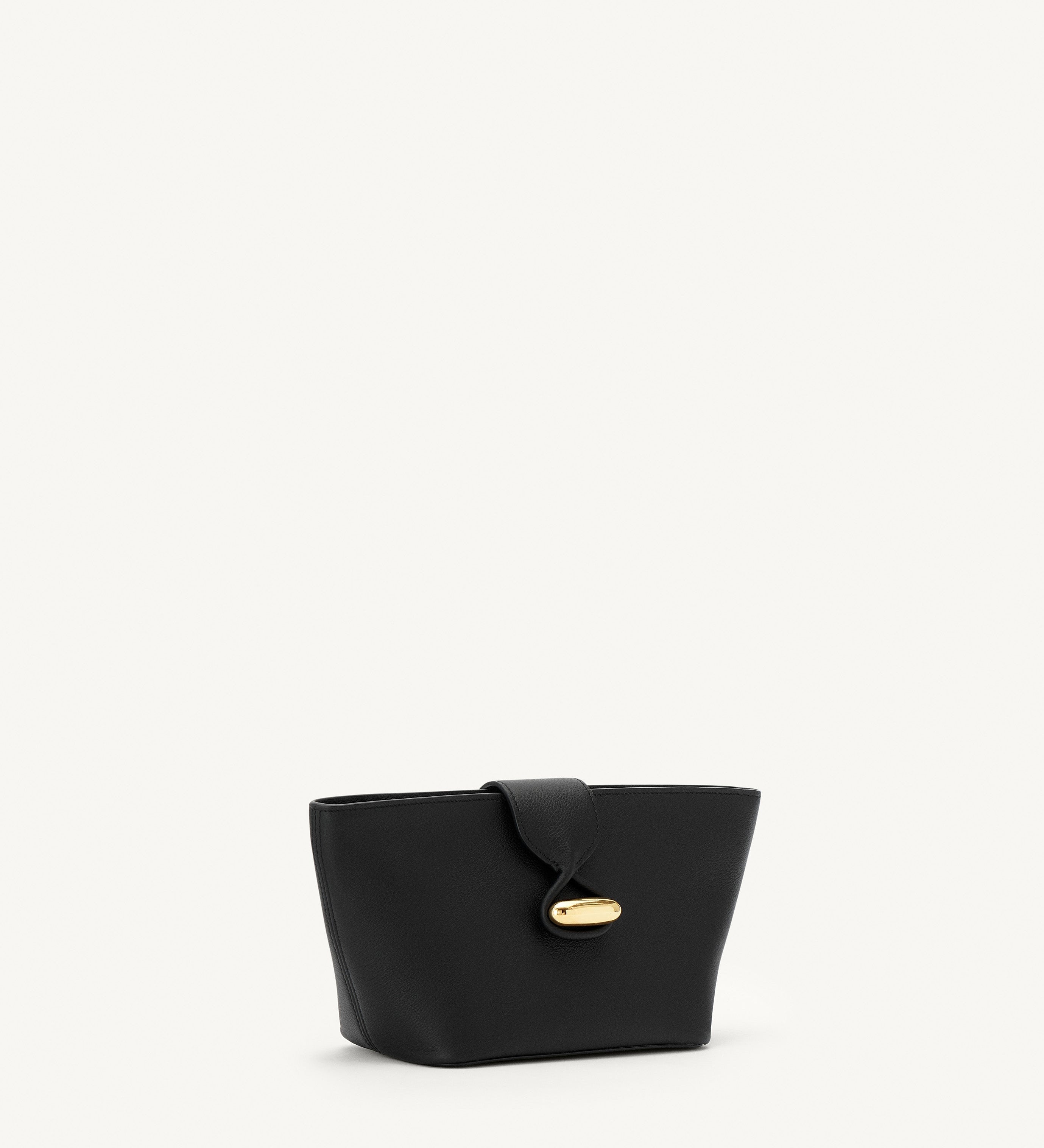 SAVETTE - Anello Pouch in Black Grained Leather