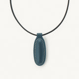 SAVETTE - Symmetry Pendant Necklace in Ocean Leather