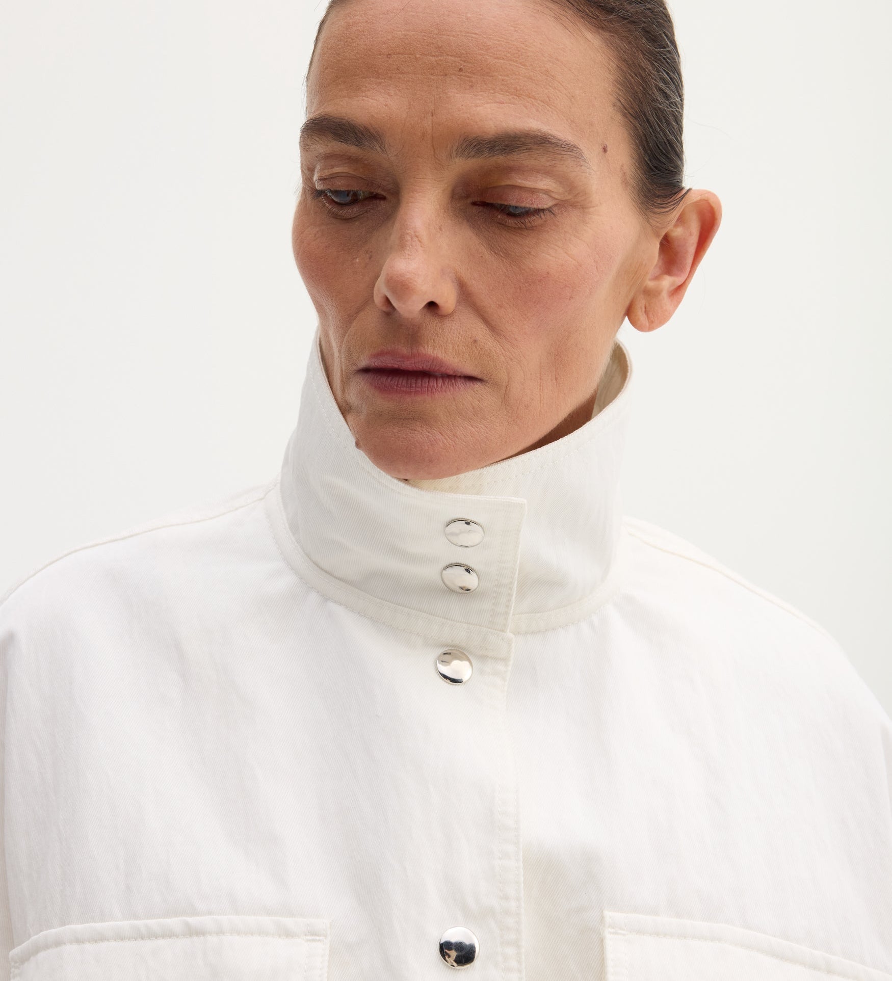 ROHE - Sculptural safari jacket | optic white