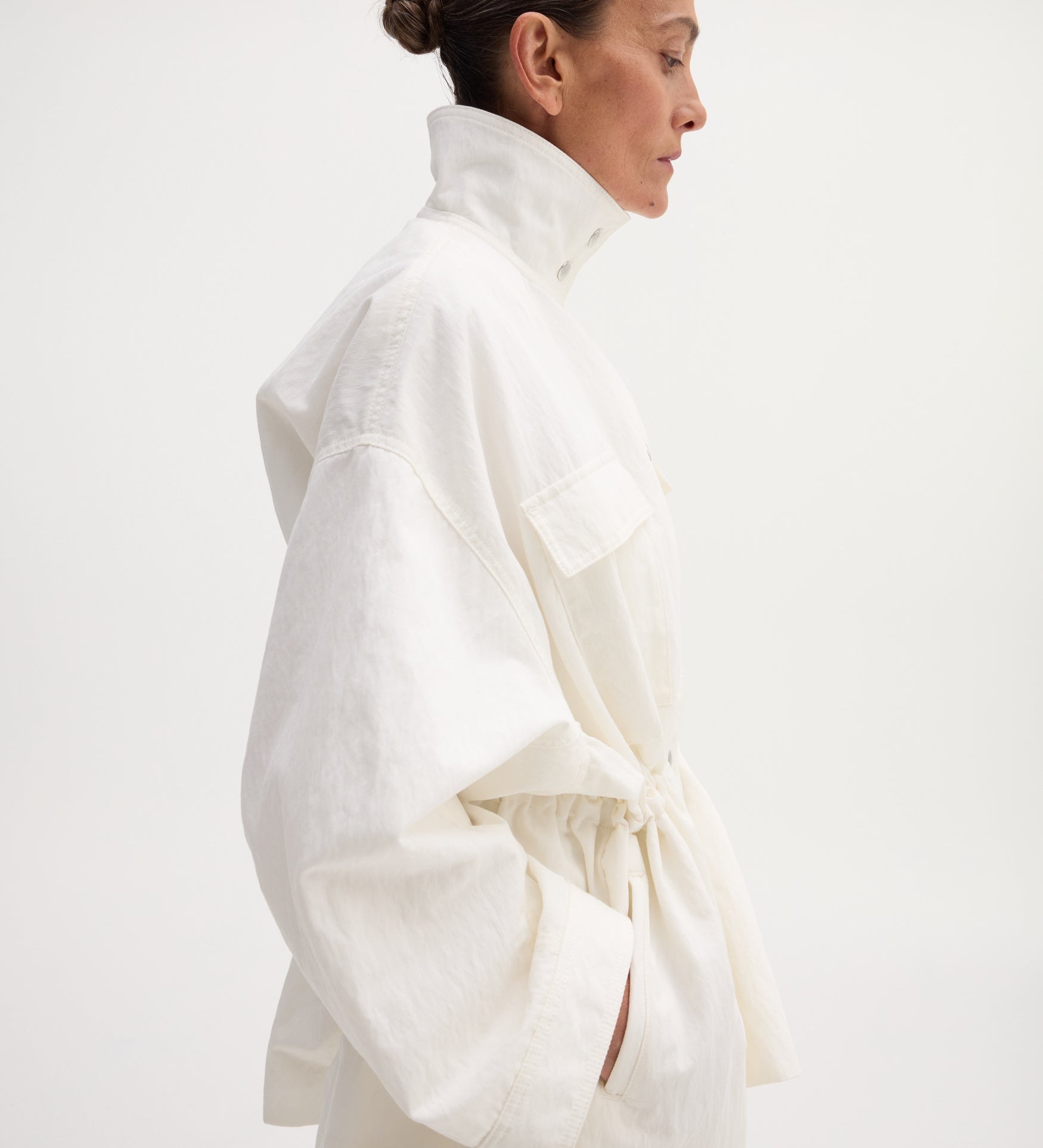 ROHE - Sculptural safari jacket | optic white