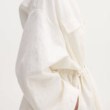 ROHE - Sculptural safari jacket | optic white