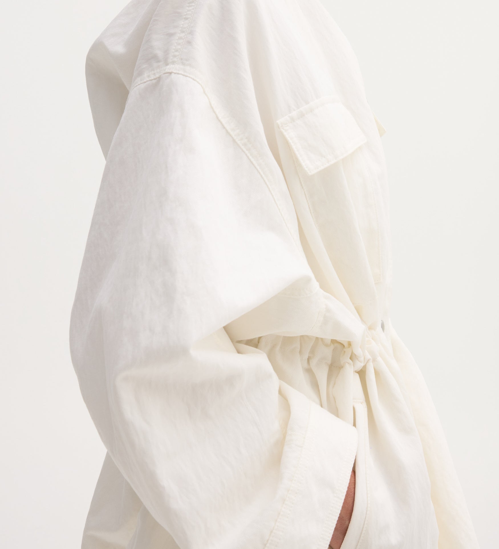 ROHE - Sculptural safari jacket | optic white