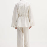 ROHE - Sculptural safari jacket | optic white