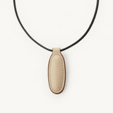 SAVETTE - Symmetry Pendant Necklace in Bone Leather