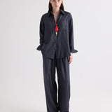 TWP - Big Joe Shirt in Evening Stripe on Silk