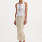 ROHE - Textured tube skirt | cream