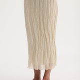 ROHE - Textured tube skirt | cream