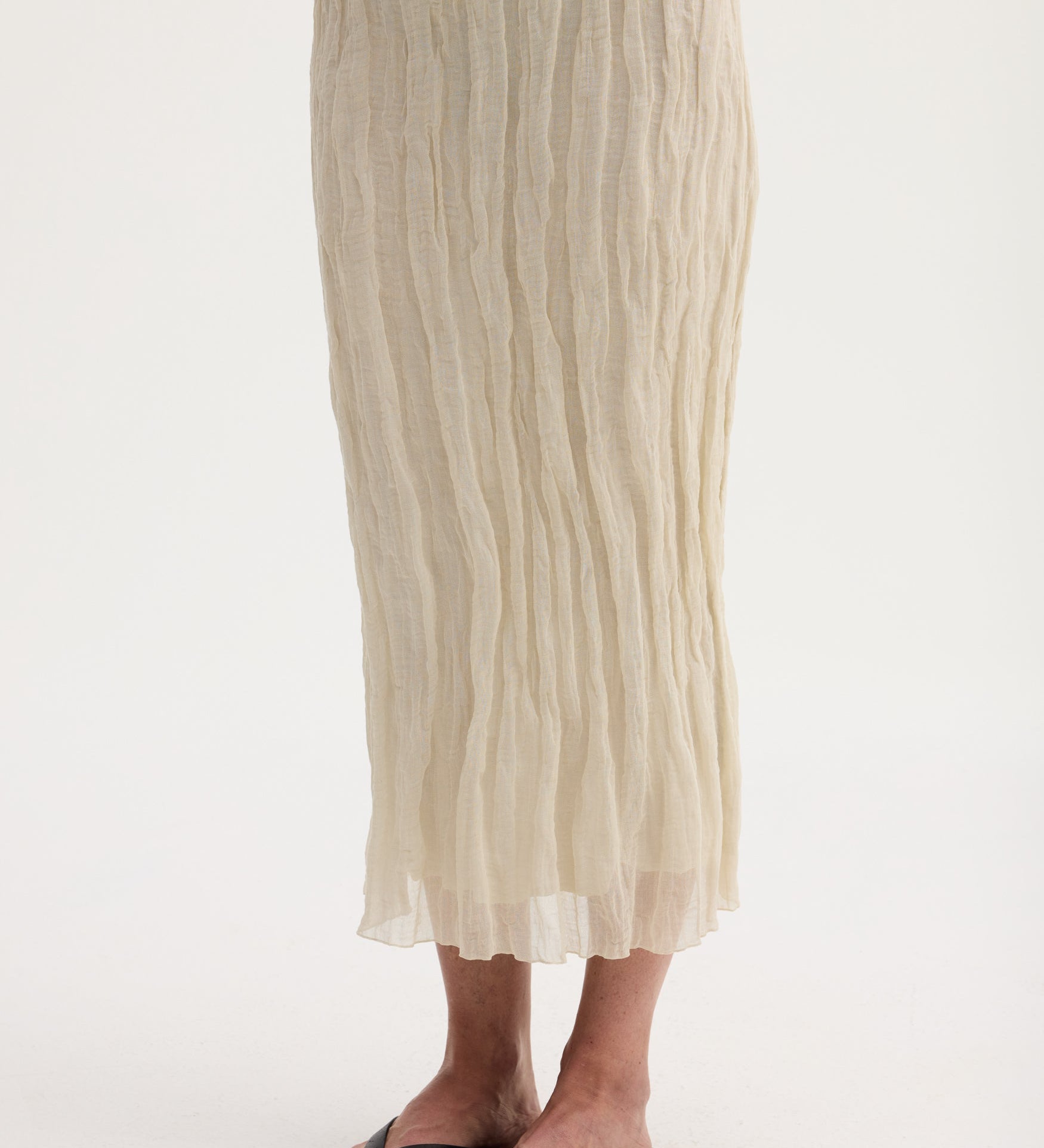 ROHE - Textured tube skirt | cream