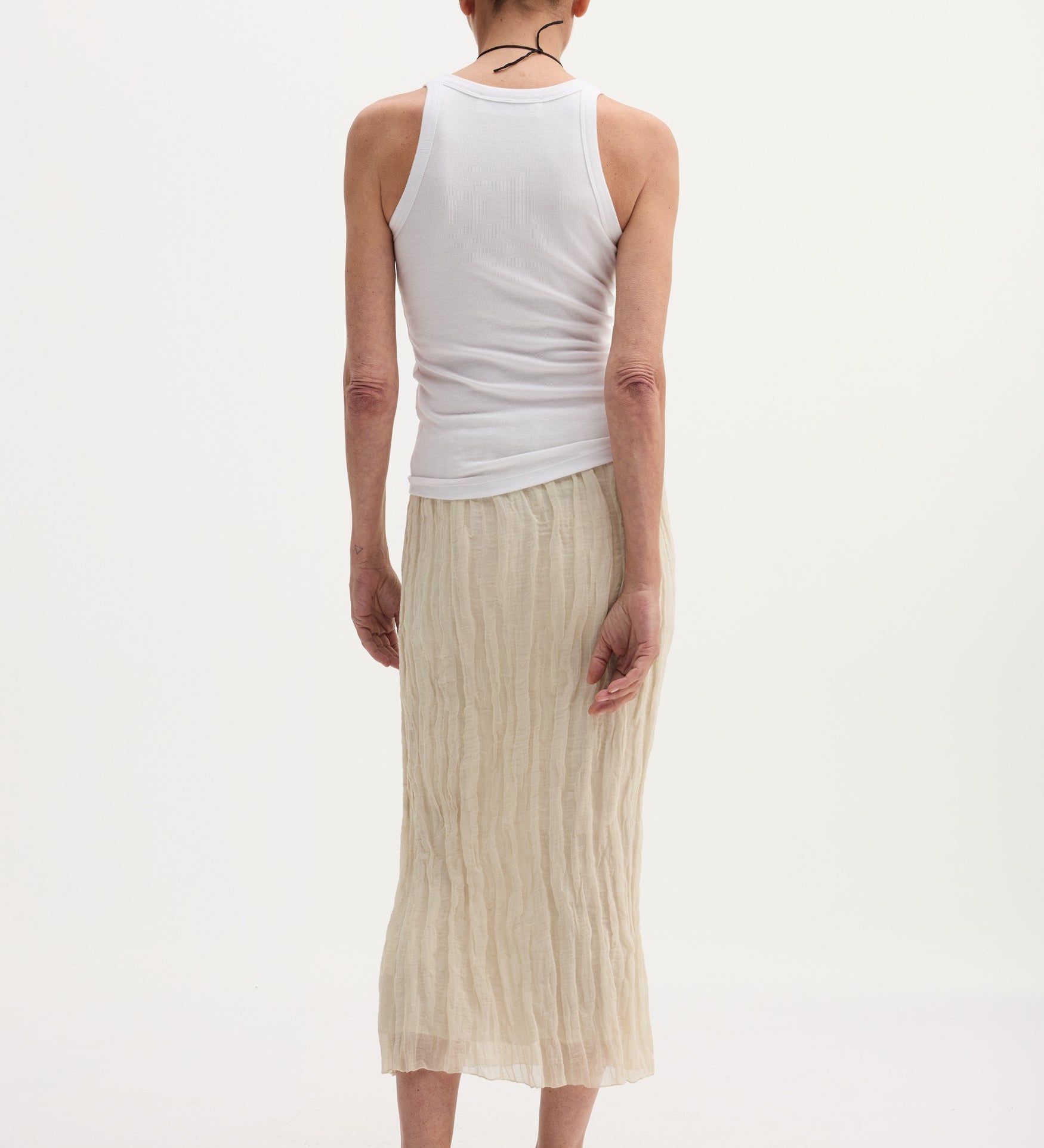 ROHE - Textured tube skirt | cream