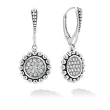 Lagos - Caviar Spark Small Caviar Circle Diamond Drop Earrings