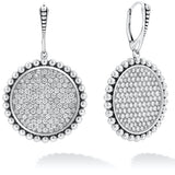 Lagos - Caviar Spark Large Caviar Circle Diamond Drop Earrings