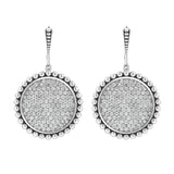 Lagos - Caviar Spark Large Caviar Circle Diamond Drop Earrings