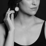 Lagos - Caviar Spark Large Caviar Circle Diamond Drop Earrings