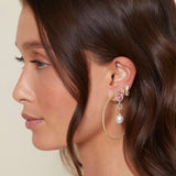 Lagos - Caviar Lux Two-Tone Caviar X Diamond Huggie Earrings