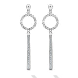 Lagos - Caviar Spark Beaded Circle Diamond Drop Earrings