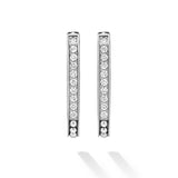 Lagos - Caviar Spark Linear Diamond Hoop Earrings