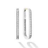 Lagos - Caviar Spark Large Linear Diamond Hoop Earrings