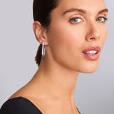 Lagos - Caviar Spark Large Linear Diamond Hoop Earrings