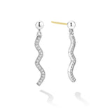 Lagos - Caviar Spark Wave Diamond Drop Earrings