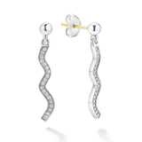 Lagos - Caviar Spark Wave Diamond Drop Earrings