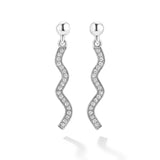 Lagos - Caviar Spark Wave Diamond Drop Earrings