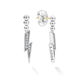 Lagos - Caviar Spark Lightning Bolt Diamond Drop Earrings