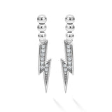 Lagos - Caviar Spark Lightning Bolt Diamond Drop Earrings