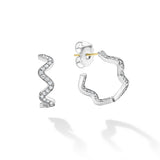 Lagos - Caviar Spark Wave Diamond Hoop Earrings