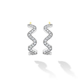 Lagos - Caviar Spark Wave Diamond Hoop Earrings