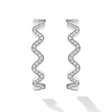 Lagos - Caviar Spark Large Wave Diamond Hoop Earrings