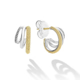 Lagos - Caviar Lux Two-Tone Three Ring Hoop Earrings