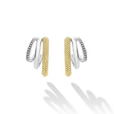 Lagos - Caviar Lux Two-Tone Three Ring Hoop Earrings