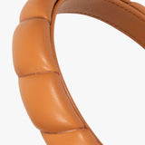 Jennifer Behr - Hadley Quilted Leather Headband -- Saddle