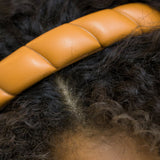 Jennifer Behr - Hadley Quilted Leather Headband -- Saddle