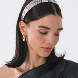 Jennifer Behr - Embossed Leather Cruz Headband -- Snake