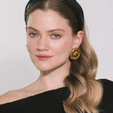 Jennifer Behr - Natasha Vegan Leather Headband -- Black