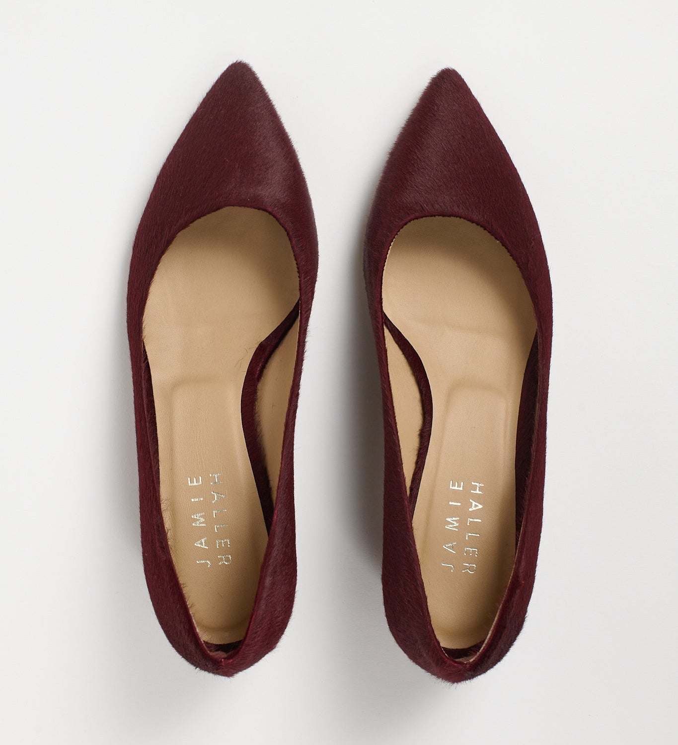 Jamie Haller - The Kitty Point Heel in Ponyhair Claret