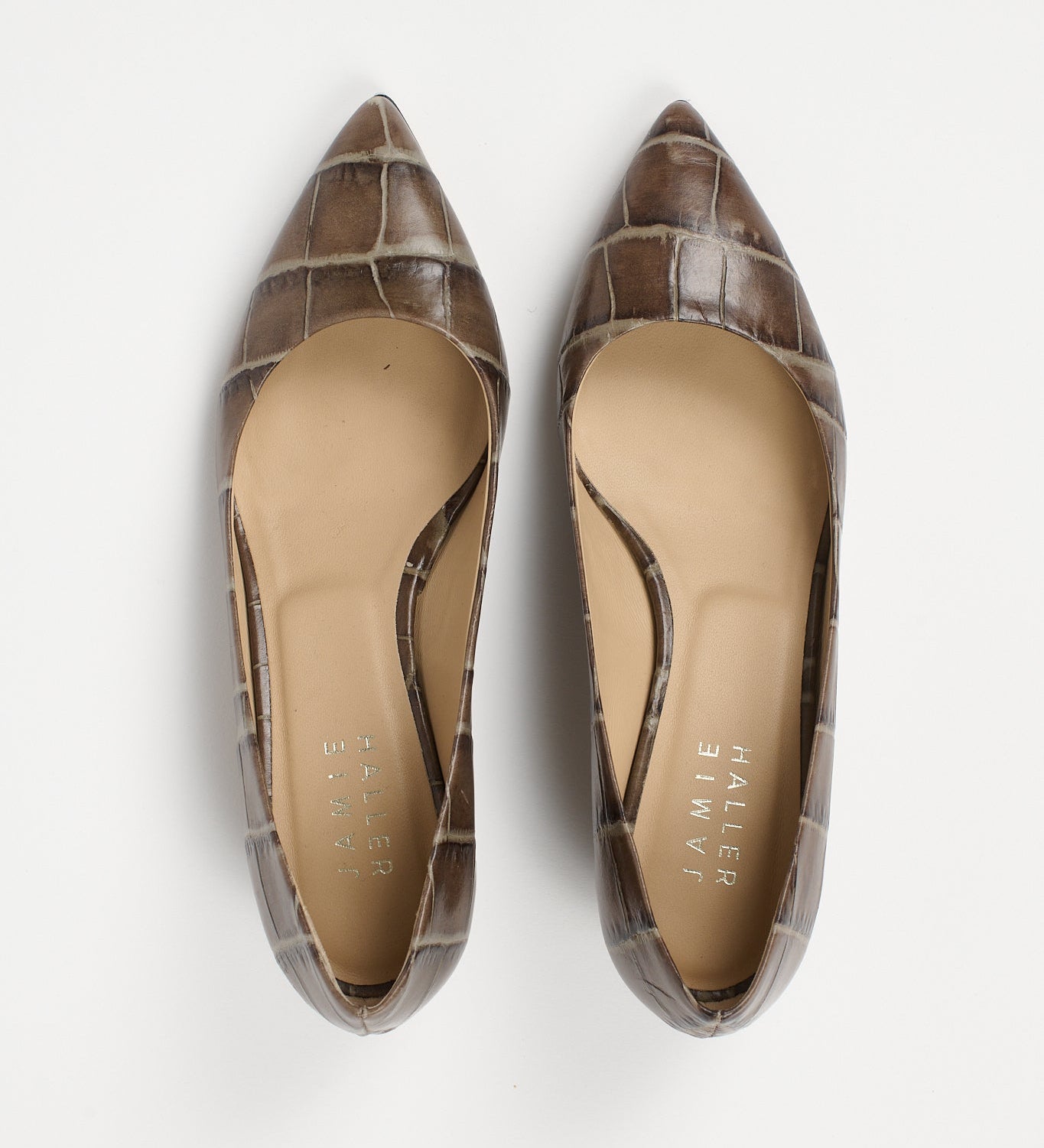 Jamie Haller - The Kitty Point Heel in Grey Croc