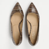 Jamie Haller - The Kitty Point Heel in Grey Croc