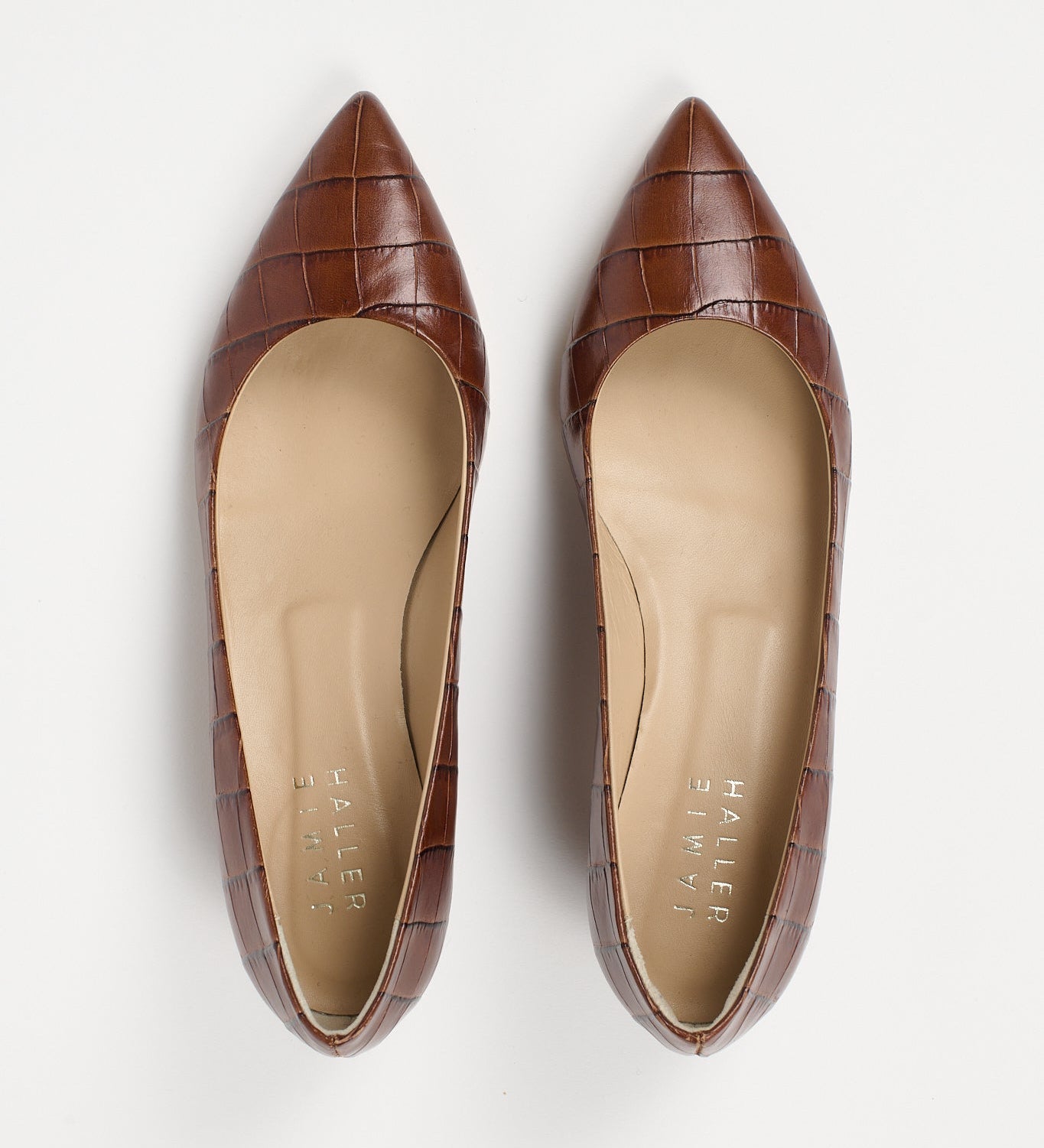 Jamie Haller - The Kitty Point Heel in Brown Croc