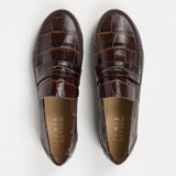 Jamie Haller - The Penny Loafer in Oxblood Croc