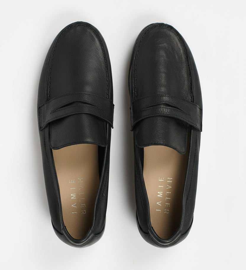 Jamie Haller - The Unlined Penny Loafer in Nero