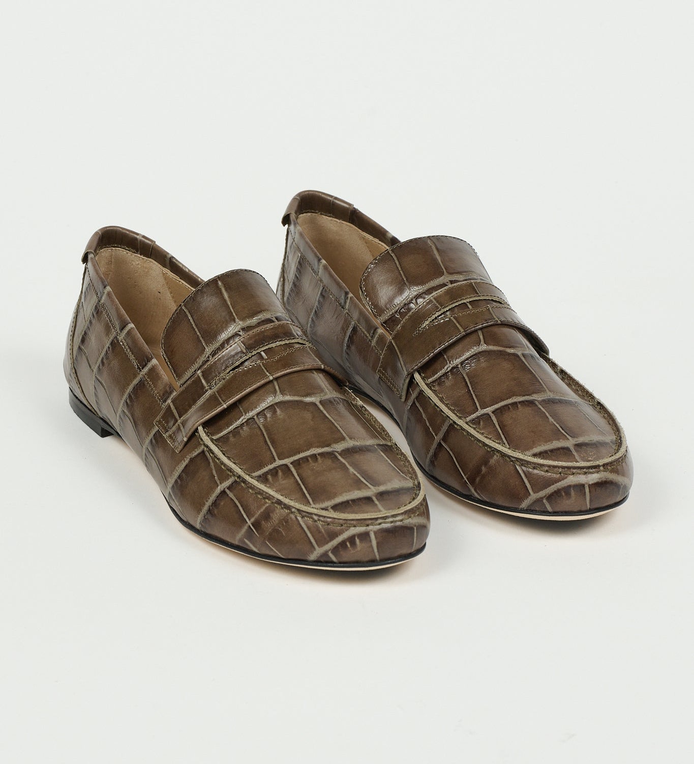 Jamie Haller - The Penny Loafer in Grey Croc