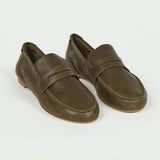 Jamie Haller - The Unlined Penny Loafer in Olive