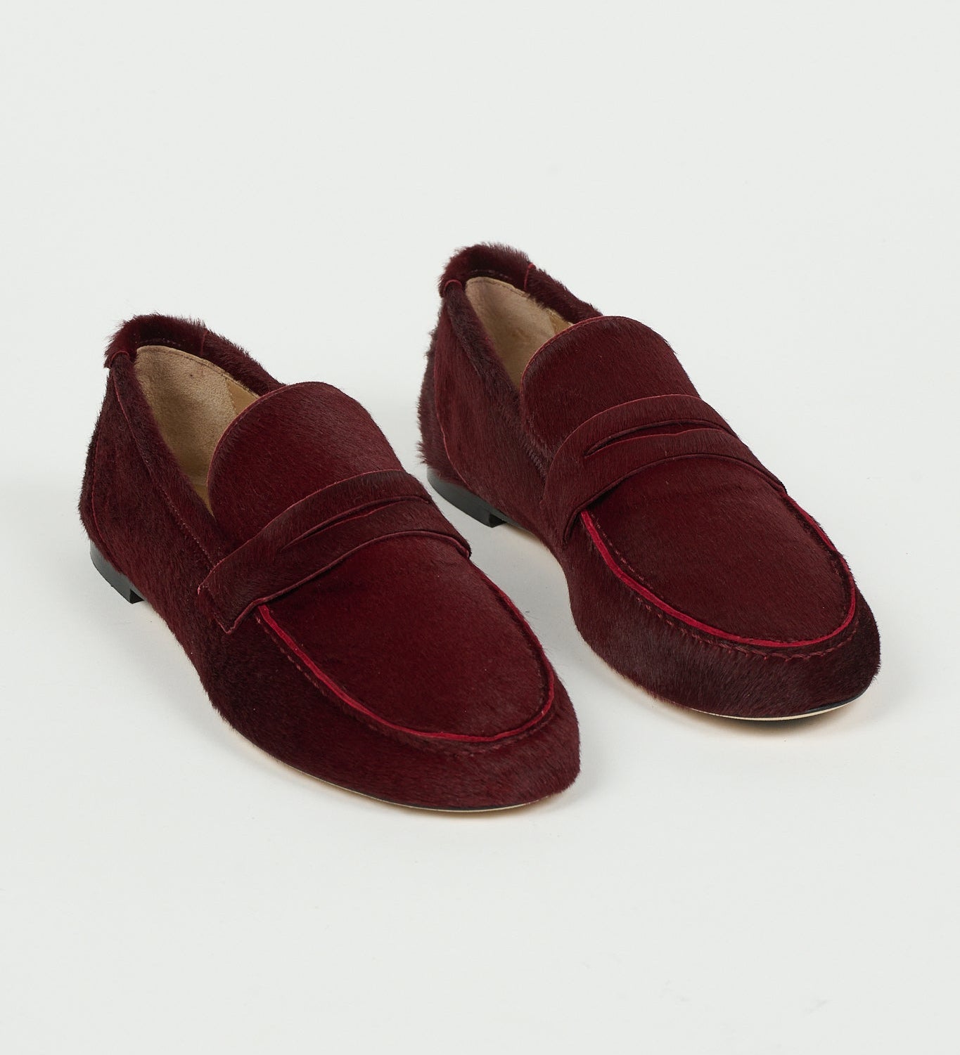Jamie Haller - The Penny Loafer in Ponyhair Claret